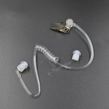 Transparent Acoustic Tube+Ear bud for Two Way Radio Earpiece Headset Headphone