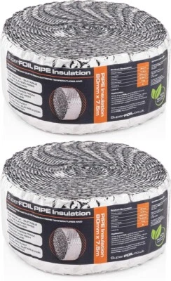 Pipe Insulation Wrap x2 (80mm x 7.5m) (TRIPLE Layered) (Superfoil)