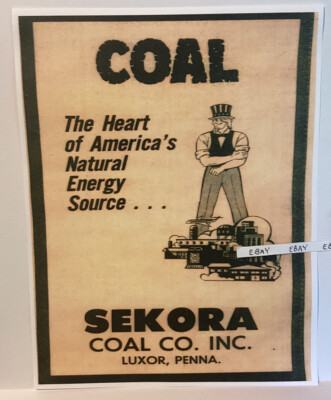 OLD LUXOR PA. SEKORA COAL CO. INC NEAR GREENSBURG FORMER JAMISON COAL MINE PRINT