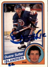 Duane Sutter Signed Auto 1984-85 O-Pee-Chee card New York Islanders