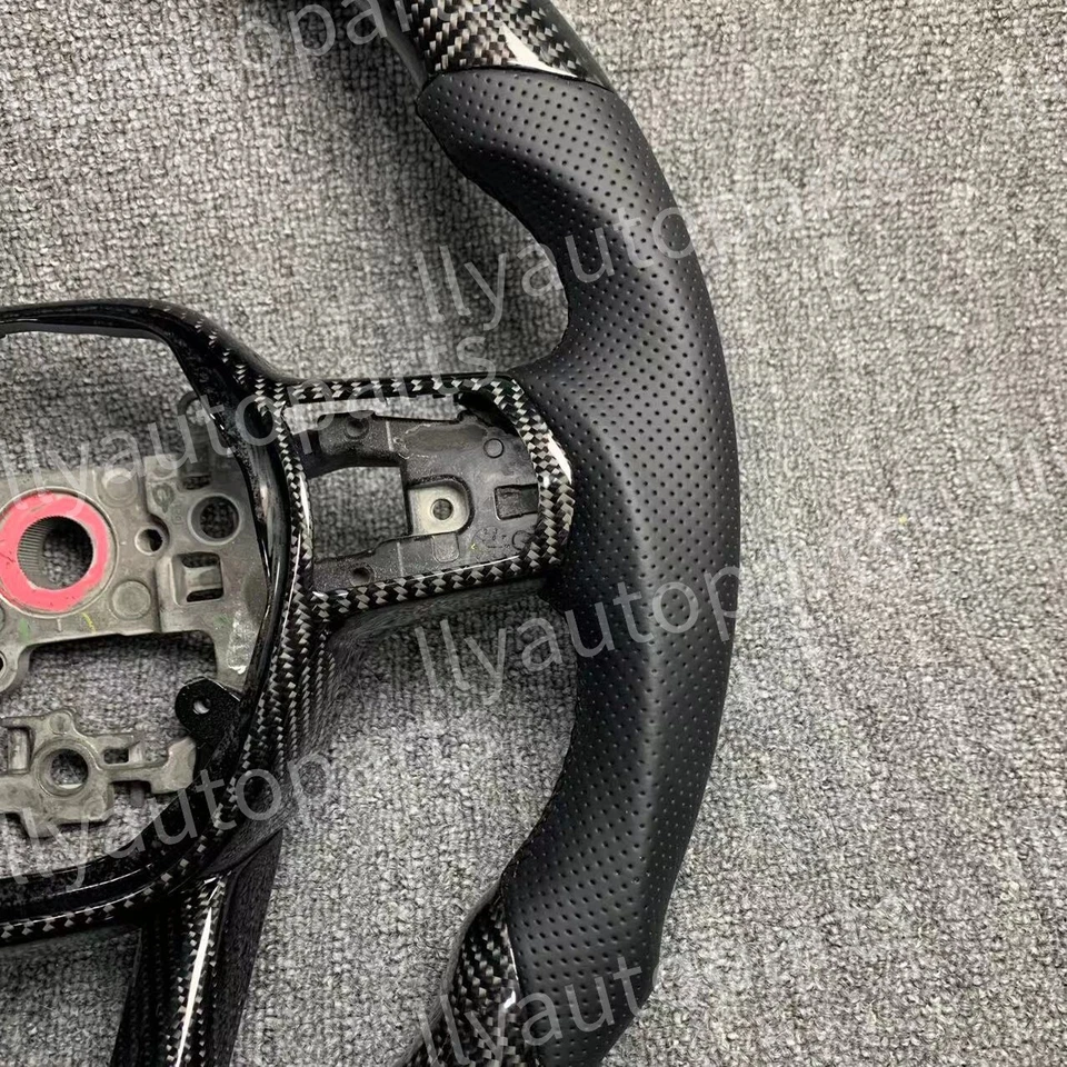 Volante de cuero de fibra de carbono real para Acura Integra 5ta generación 23-25 Foto 3 de 4
