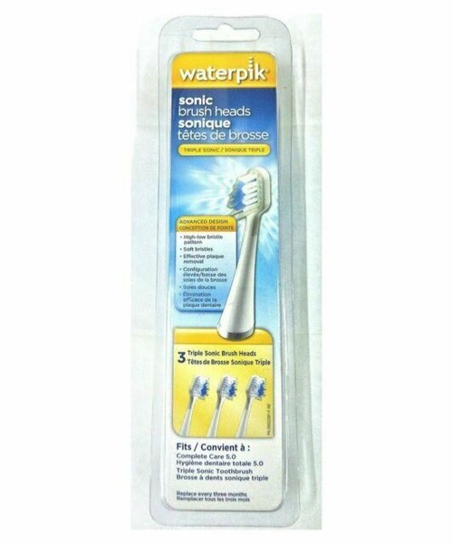 Waterpik Triple Sonic Complete Care Toothbrush Replacement Brush Heads Strb3ew for sale online