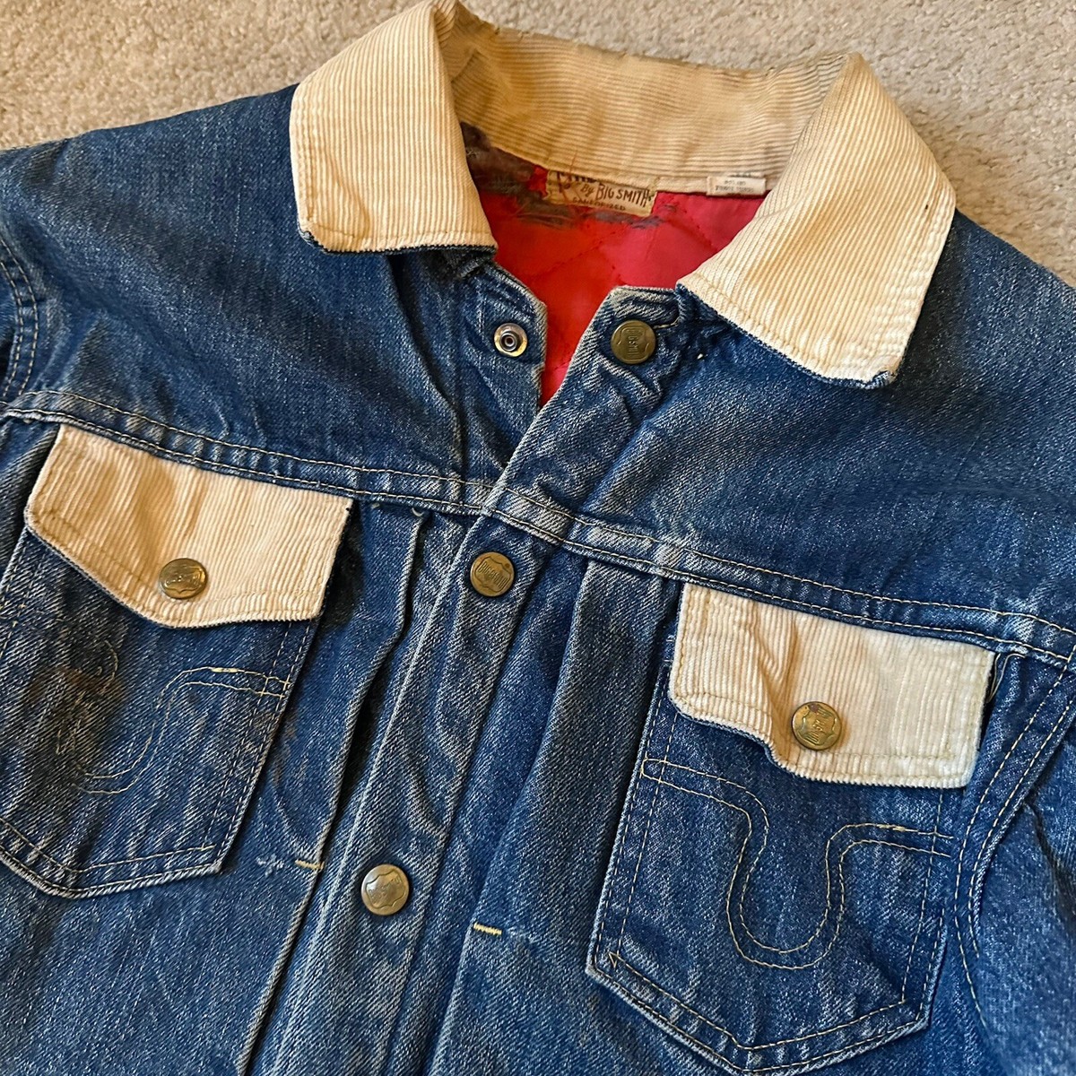 Vintage 70's Buckaroo Big Smith Denim Trucker Jacket Size 38