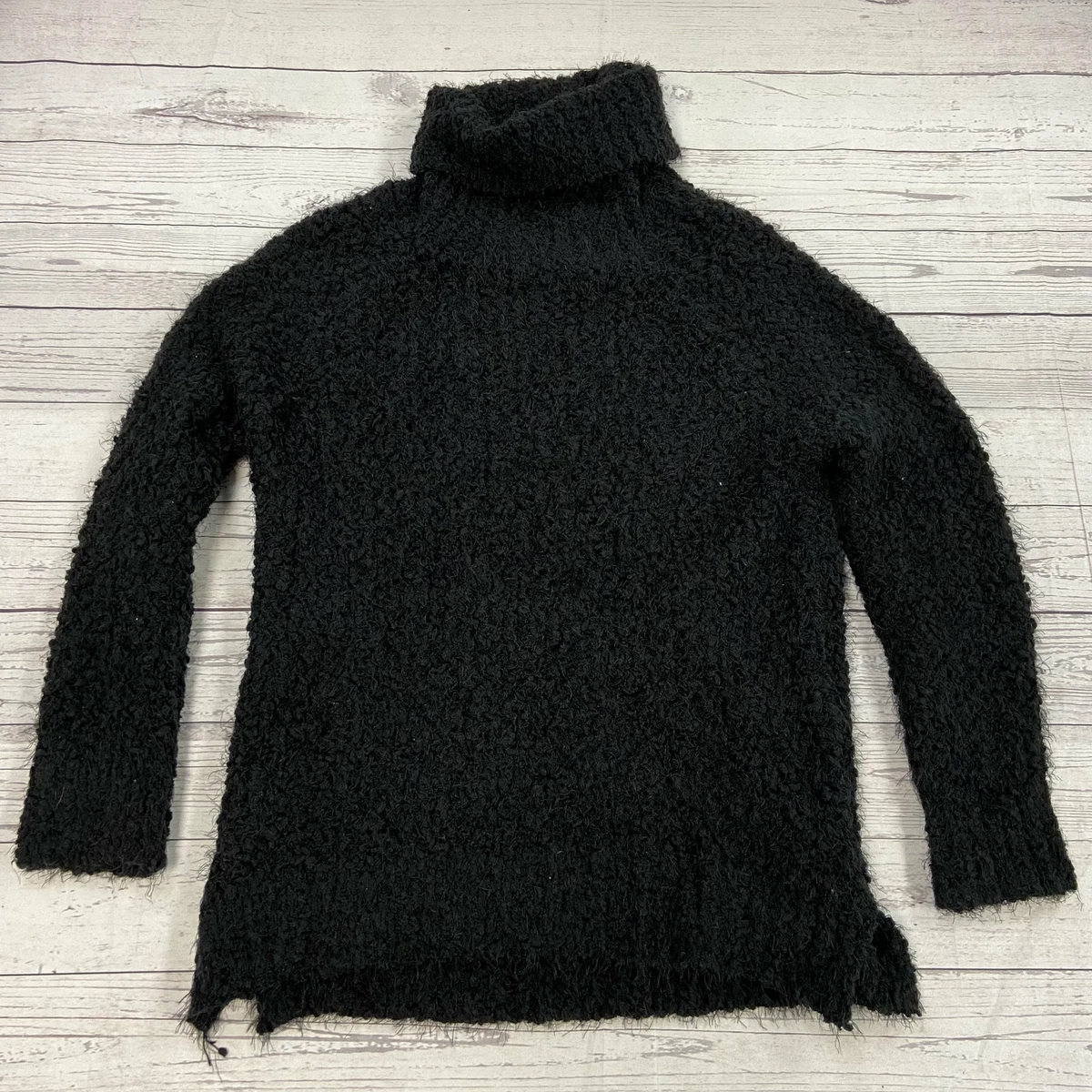 Womens black top turtle neck sweater