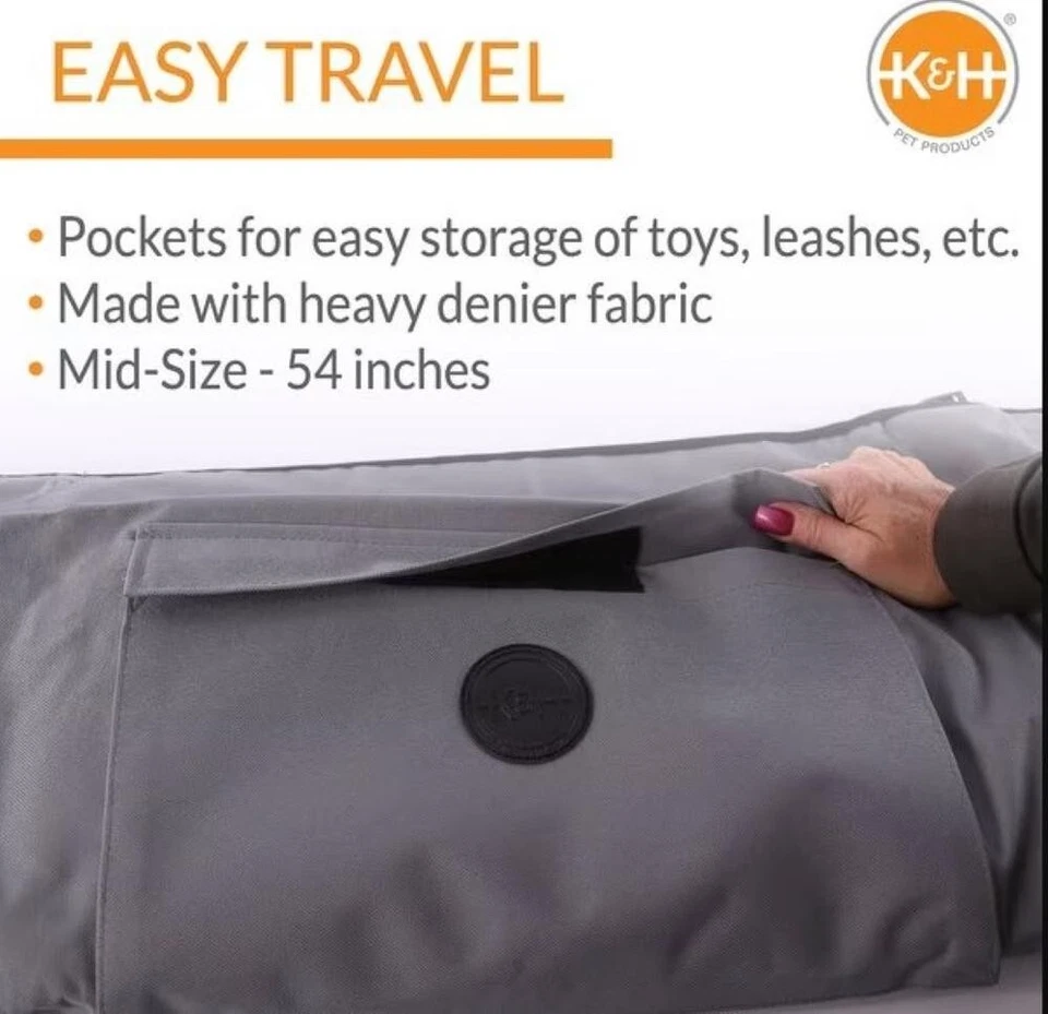 K&H Quilted Gray Cargo Pet Cover for Mid-sized SUV's 52x40x18 inches #7867 NEW! - Image 3 of 4