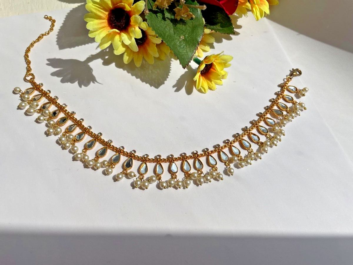 Asian/south asian Indian/ Pakistan kundan anklet jewellery UK