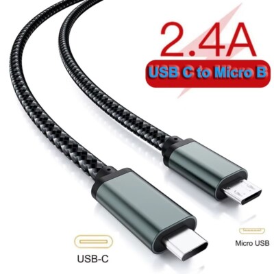 USB Typ C (USB-C) zu Micro B (Micro USB) Kabel OTG Sync Datenkabel Ladekabel 