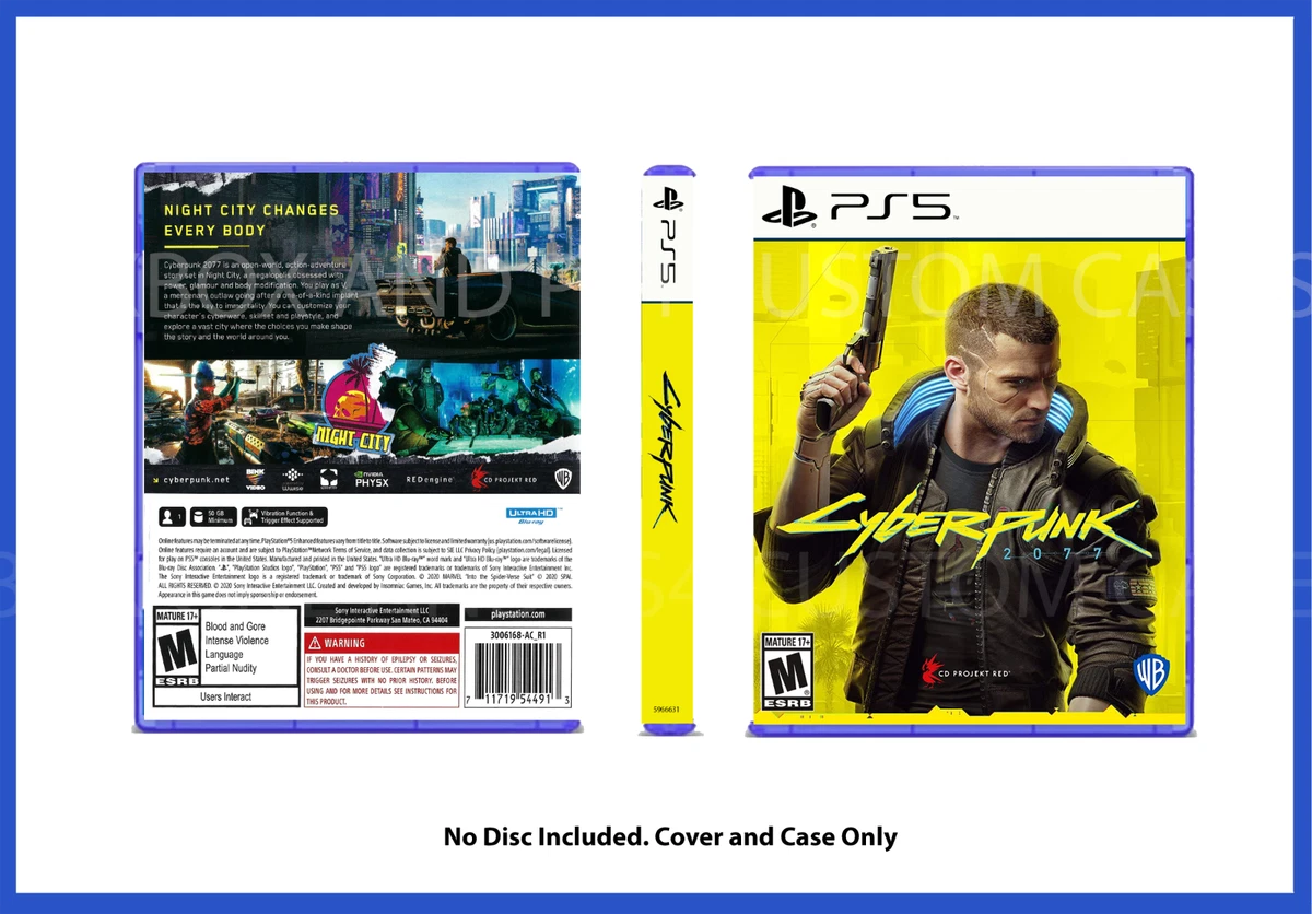 CUSTOM REPLACEMENT CASE NO DISC Cyberpunk 2077 PS4 PS5 SEE DESCRIPTION