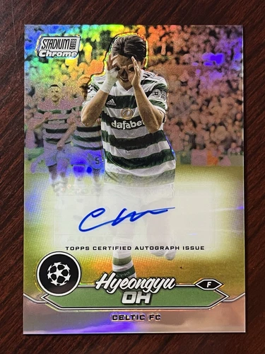 2023-24 Topps Stadium Club Chrome Hyeongyu Oh Refractor Autograph Auto