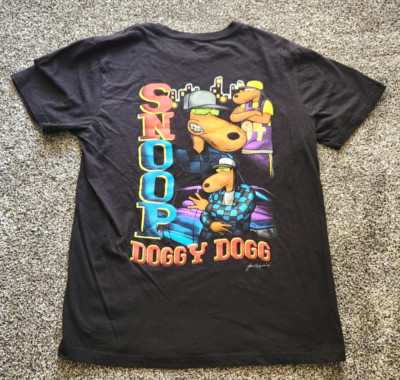 Snoop Dogg T-Shirt 90s West Coast Rap Hip Hop Joe Cool Sz M Graphic 2 Side Black