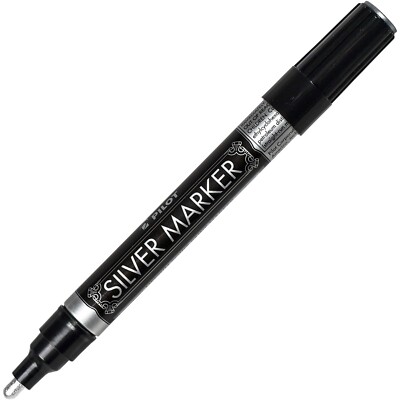 Pilot Silver Metallic Paint Marker 41800, 2.0mm Medium Point