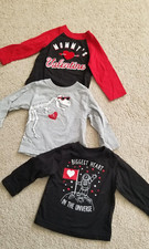 Valentine's Day Baby Boy Shirts - Size 12 Months Set of 3 