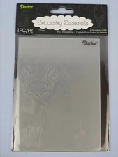 Darice Embossing Essentials Folder 1218-113  Reindeer in Corner Scrapbooking