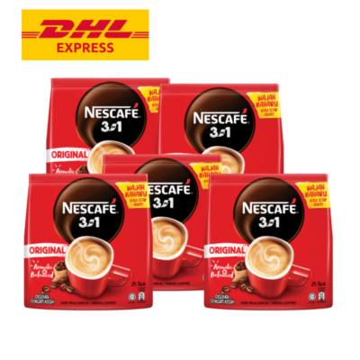 NESCAFE 3 in 1 Original Instant Coffee 5 packs (125 sticks) | eBay