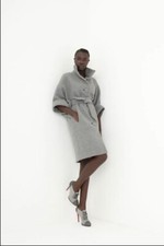 Fabulous Martin Grant Grey Wool Belted Coat Size M