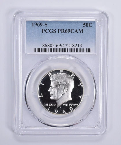 1969-S Kennedy Half Dollar PR69 CAM PCGS Blue Lbl