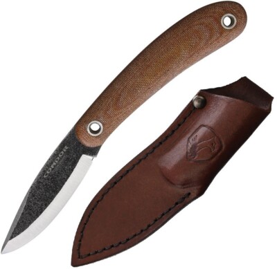 Condor Zolya Fixed Knife 3'' 1095HC Steel Full Tang Blade Brown Micarta Handle