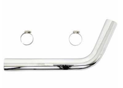 Paughco Rear Heatshield for 1 3/4in. Shotgun Style Exhaust System-Chrome-412D1R
