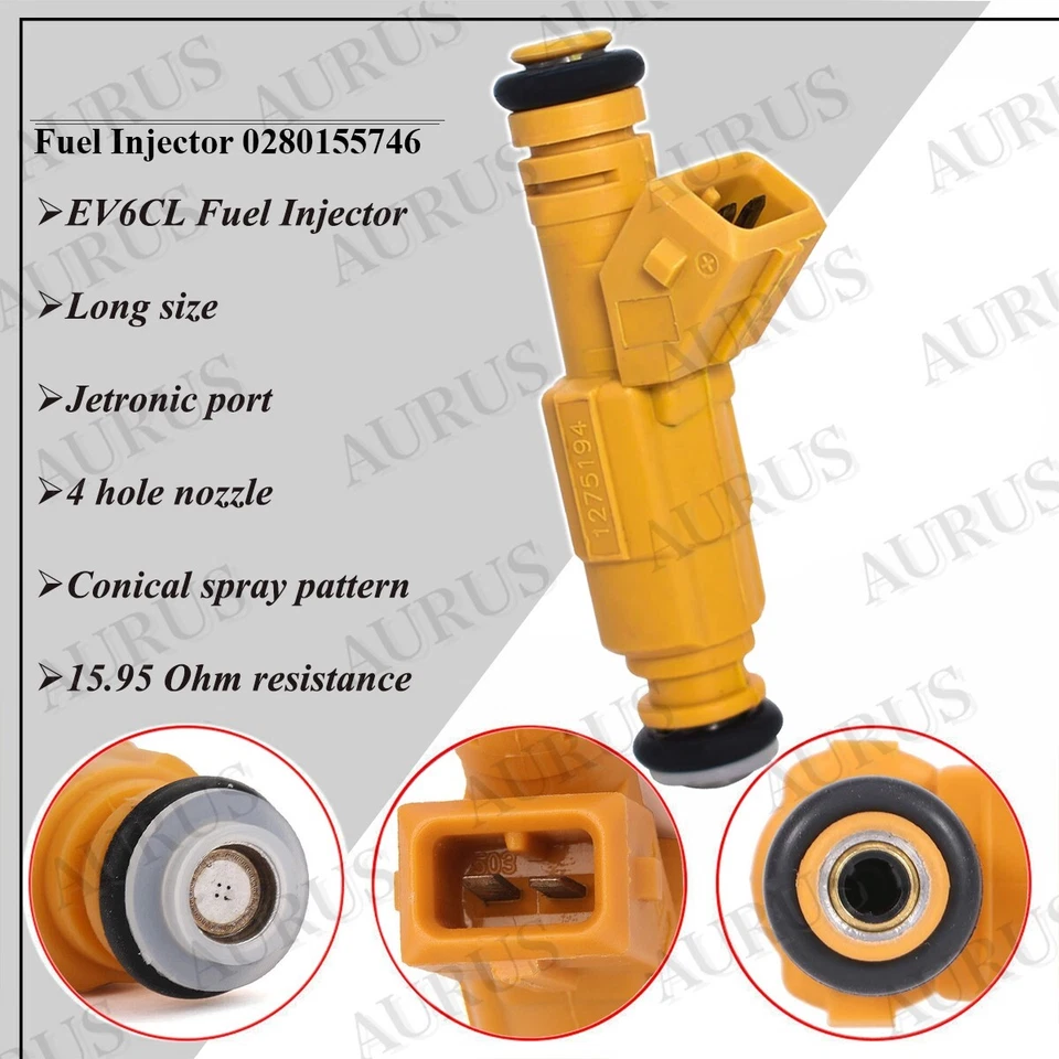 Inyector de combustible Bosch OEM para Volvo 850 S70 V70 1995-1998 2,4 L C70 2,3 L 0280155746 Foto 2 de 4