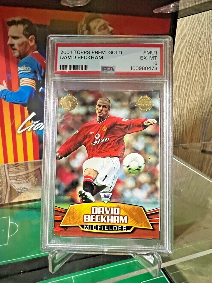 2001 Topps Premier Gold Manchester United #MU1 David Beckham PSA 6 Foto 3 de 4
