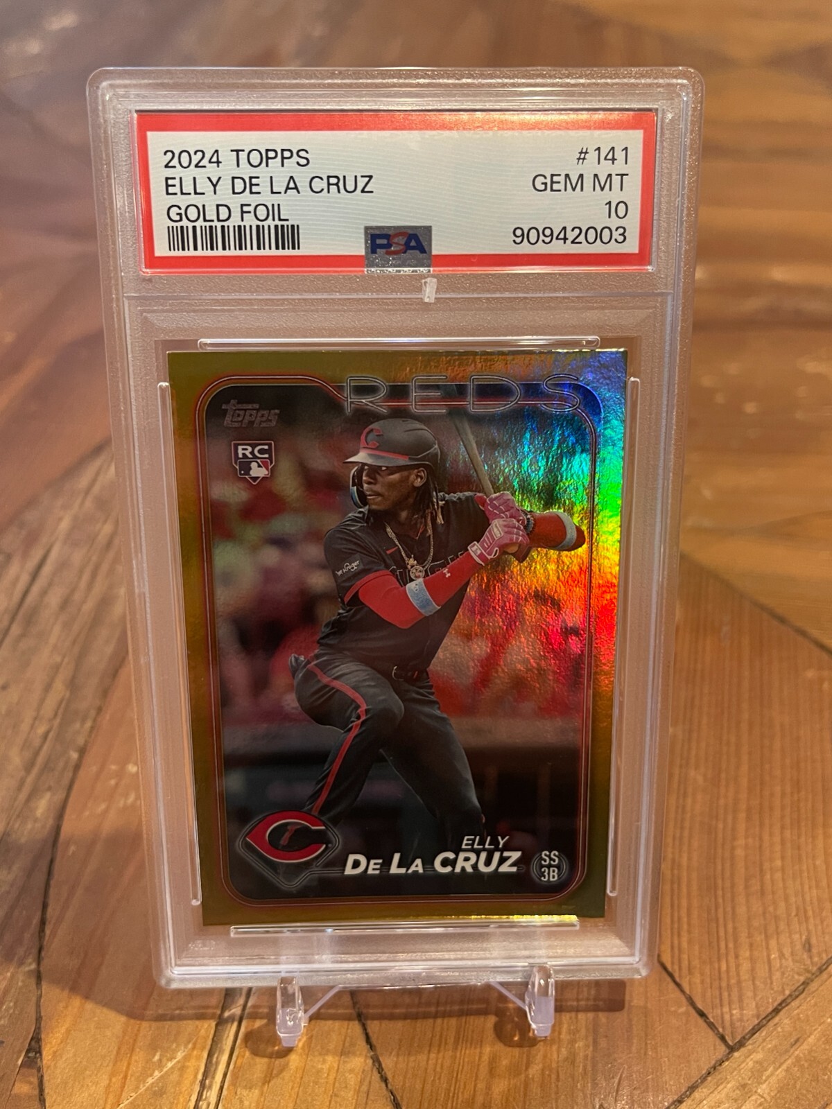 Elly De La Cruz 2024 Topps #141 Gold Foil Rookie Card
