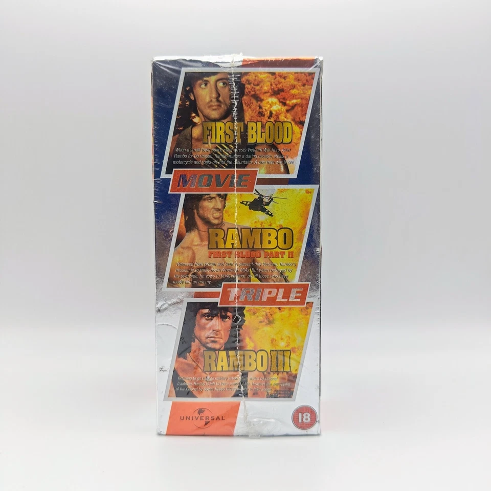 Rambo Trilogy VHS Box Set New and Sealed Video Tape Sylvester Stallone - Image 3 of 4