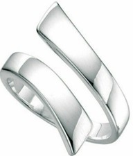 Sterling Silver Cross Over Ring 925 Hallmarked Size K - S British Made