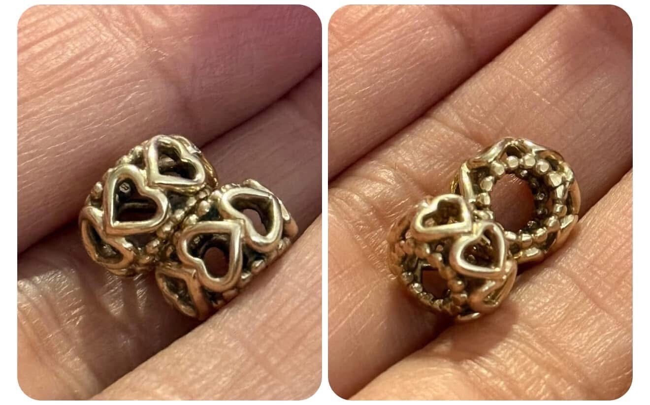 Authentic Pandora 14K Yellow Gold Heart Retired Charm - Limited Edition - $200 Each - Rare Collectible Jewelry Piece