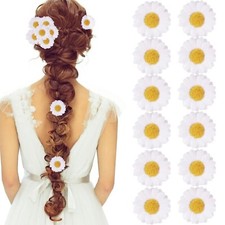12pcs Womens Multi-colored Sweet Daisy Hair Clips Mini Sun Flower Hairpins Ha...