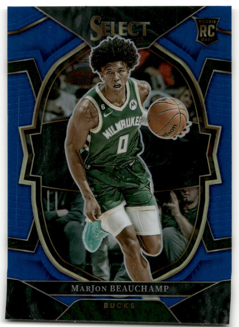 2022-23 Panini Select Blue Prizm MarJon Beauchamp #75 Milwaukee Bucks