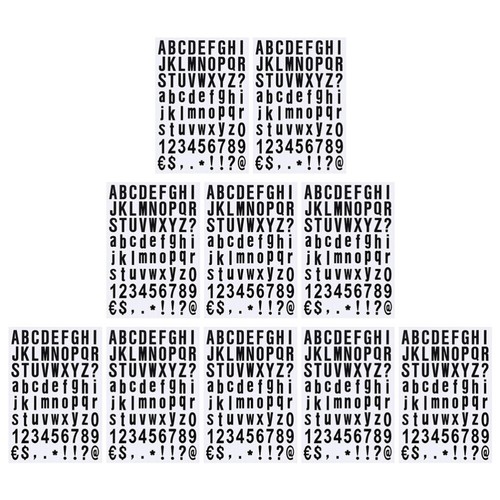 10 Sheets Bulletin Board Decor Alphanumeric Stickers Car Alphabet eBay