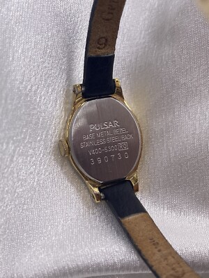 Vintage Pulsar by Seiko Gold Tone Bangle Bracelet Watch New Battery Dainty Elegant pulsar by seiko - Gem main image 4