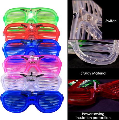 70 Packs LED Glasses 5 Neon Colors glow in the dark party supplies Favor for ... - Picture 9 of 10