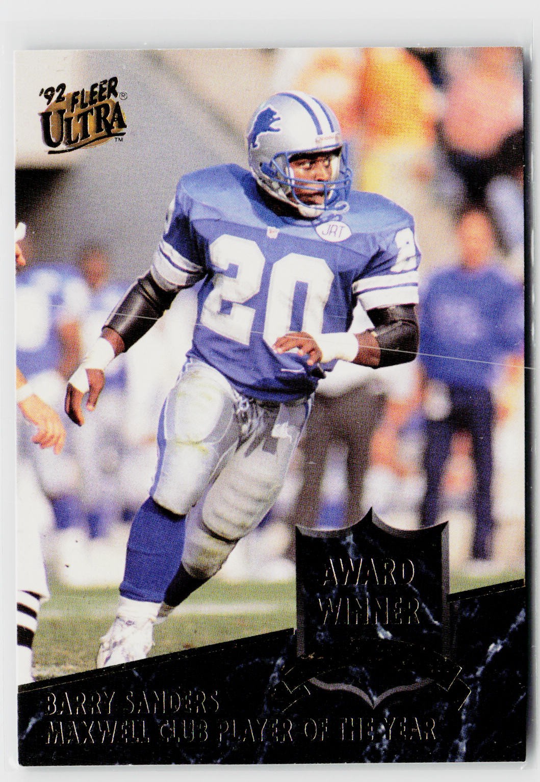 Barry Sanders #8 Football Cards 1992 Ultra Award Winners trading card — raw and PSA graded price guide