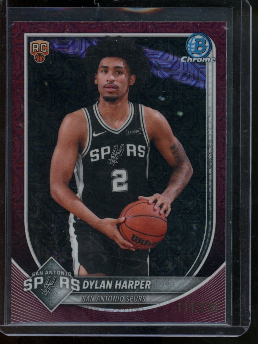 2025-26 Bowman Chrome Dylan Harper Burgundy Mojo /275 #BCV-2 Rookie