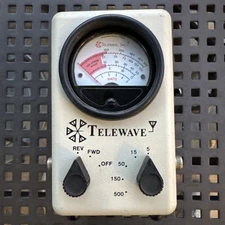 Telewave VINTAGE 44A Wattmeter, Frequency 20 MHz-1000 MHz, Serial 10877