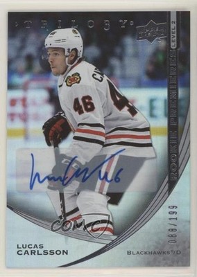 2020-21 Trilogy Premieres Silver Foil Level 2 Lucas Carlsson Rookie Auto RC x6g