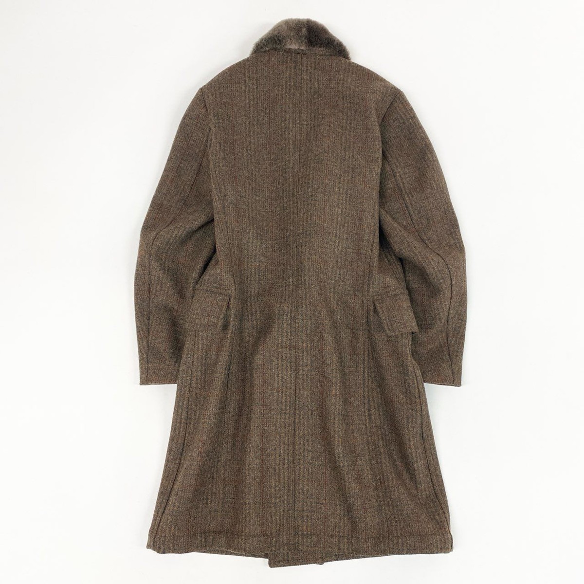 RRL Rl 2023Aw Shearling Wool Tweed Coat Size S/P Brown See