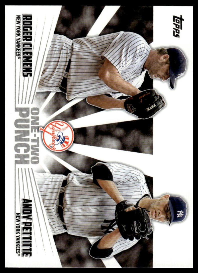 Andy Pettitte, Roger Clemens #12P-6 Baseball Cards 2023 Topps One Two Punch trading card — raw and PSA graded price guide