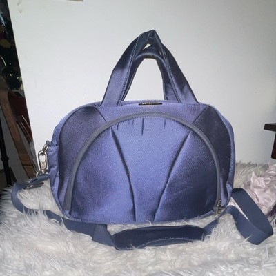 Samsonite Blue Polyester Overnight Bag Unisex Adult Solid Adjustable Straps