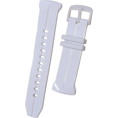 Genuine New Casio BGS-100 BGS-100GS White Glossy Resin Strap Band Silver Buckle