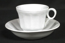 English TJ J Mayer Child's Toy Gothic White Ironstone Cup Saucer Ca 1840s