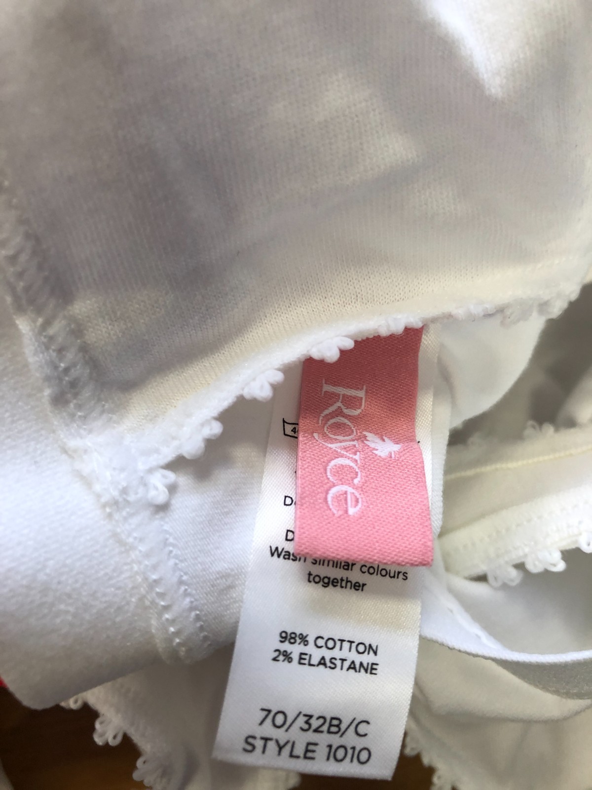 White Bra Royce 32B/C Front Fastening Poppers Non Wired Non Padded  BNWT image 7