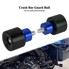 Barra de choque negra azul bola de extremo marco M12 deslizante protector contra caídas para Harley Touring