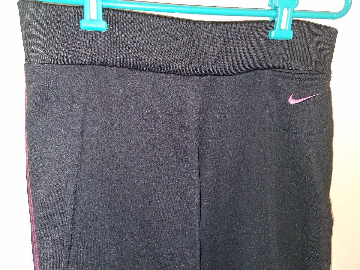 Nike Athletic Yoga SweatPants Womens RN #56323 CA#05553 BLACK