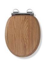 Croydex Rutland Flexi Fix Soft Close Wooden Toilet Seat Quick Release Button for