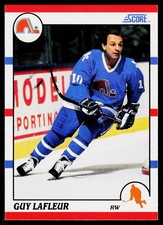 Guy Lafleur, 1990-91 Score American, #290, Quebec Nordiques,
