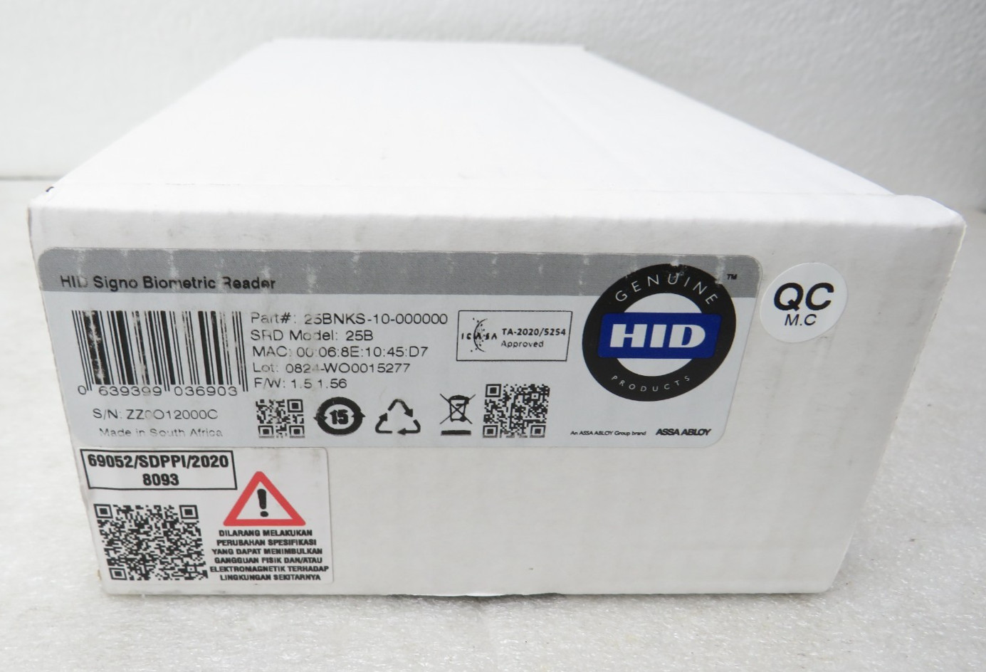 HID 25B Signo Biometric Reader 25BNKS-10-000000 (FACTORY SEALED) [CTD]