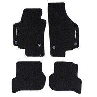 Velours FußMatten FüR Seat Altea 2008-15 FL Autoteppich Automatten Schwarz 4 Tlg
