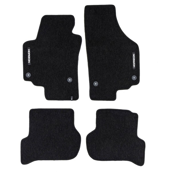 Velours FußMatten FüR Seat Altea 2008-15 FL Autoteppich Automatten Schwarz 4 Tlg-image